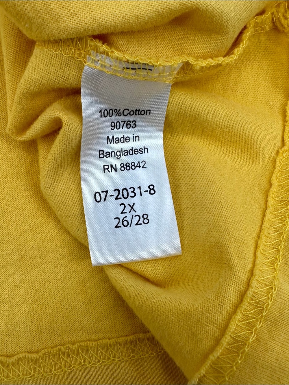 Woman Within Tee Womens 2X 26/28 Plus Yellow Gathered Scoop Neck Short Slv Top - Picture 5 of 11
